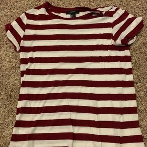 Red & white striped forever 21 tee
